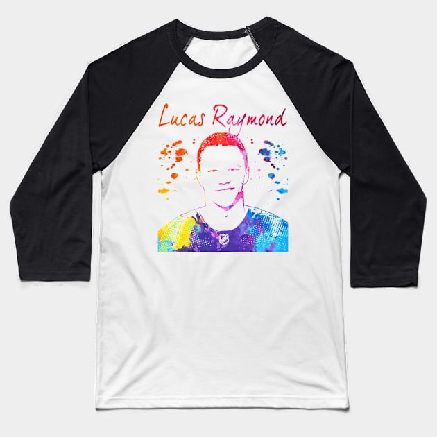 Lucas Raymond Baseball T-Shirt by Moreno Art